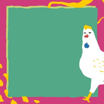 Funky chicken frame background, green | Free Vector - rawpixel