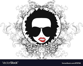 Funky face emblem vector image