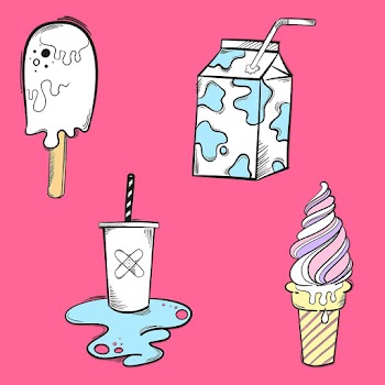 Funky  food  vector icon hand drawn doodle cartoon sticker