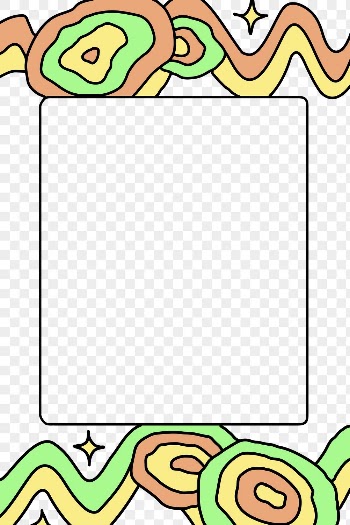 Funky frame png, abstract wiggly | Free PNG Sticker - rawpixel