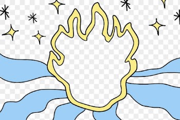 Funky frame png, yellow fire | Free PNG Sticker - rawpixel