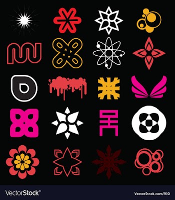 Funky icon shapes vector image
