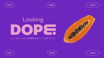 Funky papaya presentation template, purple | Free Vector Template - rawpixel