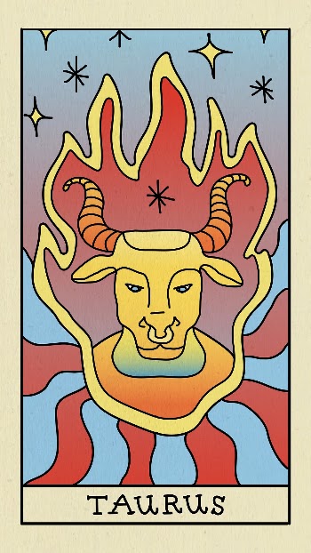 Funky Taurus horoscope iPhone wallpaper, | Free Vector Illustration - rawpixel