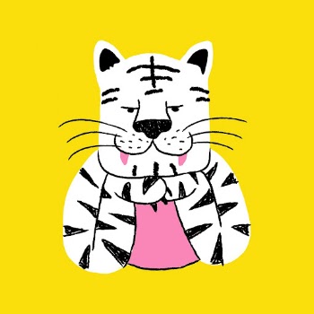 Funky tiger, animal doodle sticker, | Free PSD Illustration - rawpixel