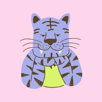 Funky tiger, animal doodle sticker, | Free PSD Illustration - rawpixel