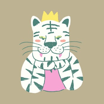 Funky tiger, animal doodle sticker, | Free PSD Illustration - rawpixel