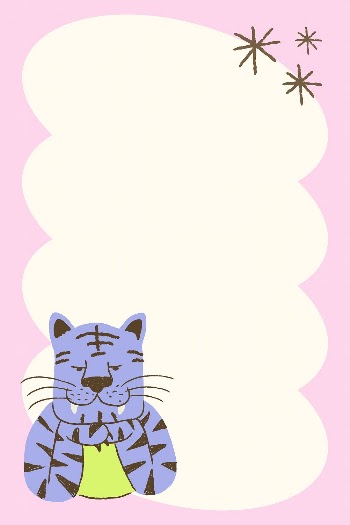 Funky tiger frame background, purple | Free Vector - rawpixel