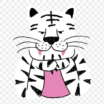 Funky tiger png, animal doodle | Free PNG Sticker - rawpixel
