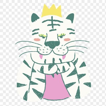 Funky tiger png, animal doodle | Free PNG Sticker - rawpixel