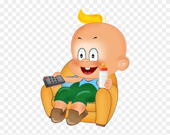 Funny Baby Boy Playing Cartoon Clipart - Funny Baby Boy Clipart
