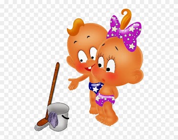 Funny Baby Girl And Boy Cartoon Clip Art Images - Baby Boy And Girl Clipart Flower