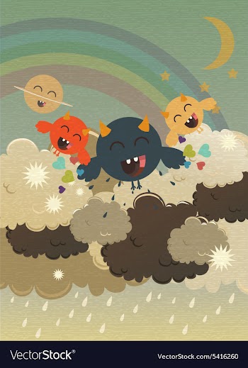 Funny background vector image
