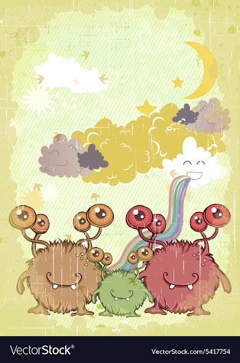 Funny background vector image