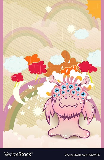 Funny background vector image