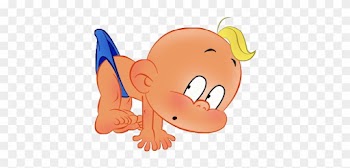 Funny Cartoon Baby Clip Art Images Are On A Transparent - Transparent Background Cartoon Baby