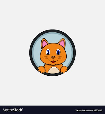 funny cat head character design perfect for logo