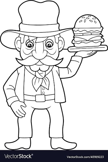 funny cowboy waiter