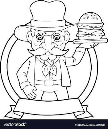 funny cowboy waiter