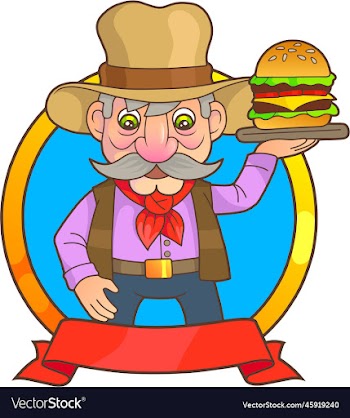 funny cowboy waiter