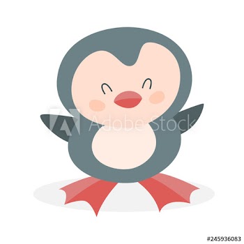 Funny cute penguin