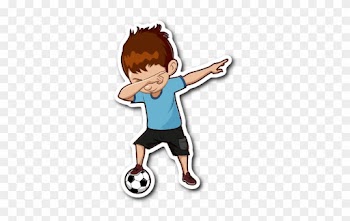 Funny Dabbing Dance Soccer Sticker Car Bumper Decal - Soccer Sticker