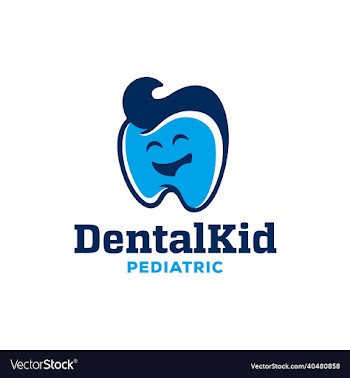 funny dental kid logo template