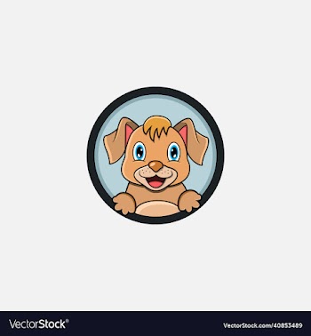 funny dog head character design perfect for logo