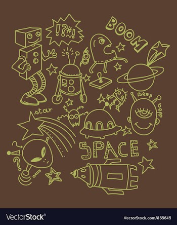 Funny doodles vector image