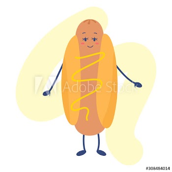 Funny fast food with cute face