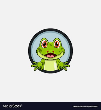 funny frog head character design perfect