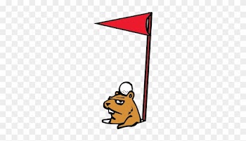 Funny Gopher Golf Clipart - Golf