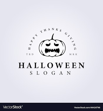 funny halloween pumpkin logo