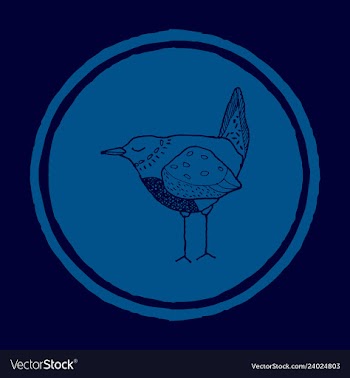 Funny hand drawn abstract bird ilustration vector image