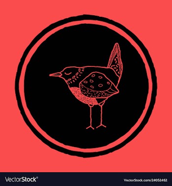 Funny hand drawn abstract bird ilustration vector image