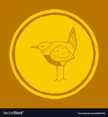 Funny hand drawn abstract bird ilustration vector image