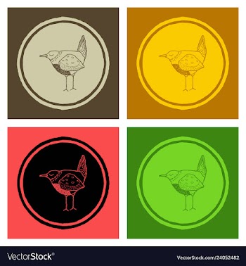 Funny hand drawn abstract bird ilustration vector image