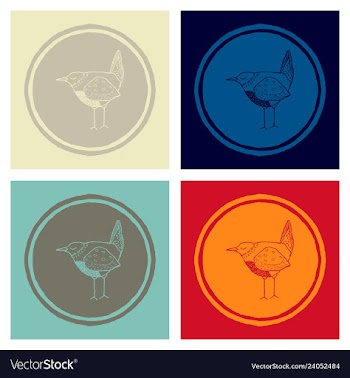 Funny hand drawn abstract bird ilustration vector image