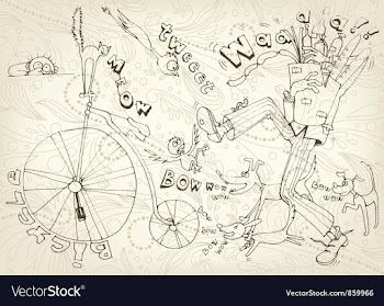 Funny hand drawn doodles vector image