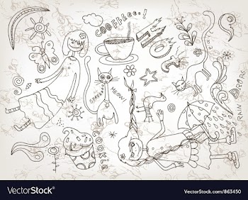 Funny hand drawn doodles vector image