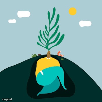 Funny illustration of a man wearing tree leav.. | Free stock vector - 462175