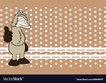 funny llama character cartoon background