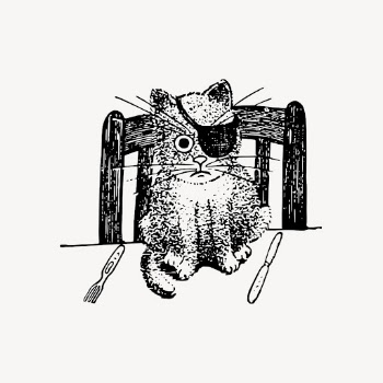 Funny pirate kitten drawing, animal | Free Vector - rawpixel