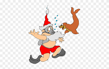 Funny Santa Christmas Image Reindeer Free Public Domain - Santa ...