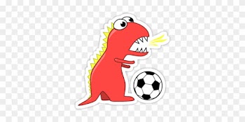Funny Soccer Cartoon Pictures Clipart - Dinosaur Cartoon Birthday Card