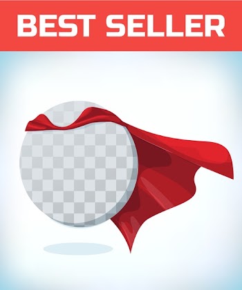 Funny super hero flying with cloak. Masquerade costume. Carnival or Halloween Cartoon Vector illustration.