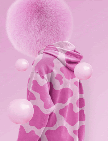 Fur-headed man in pink hoodie, | Free Photo - rawpixel