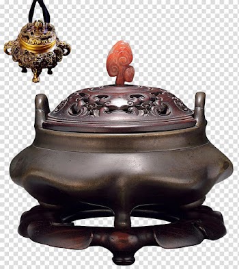 Furnace Censer Smoke , Brown purple incense burner transparent background PNG clipart