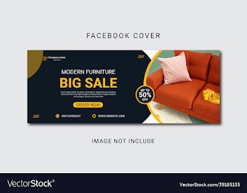 furniture facebook cover and web banner template