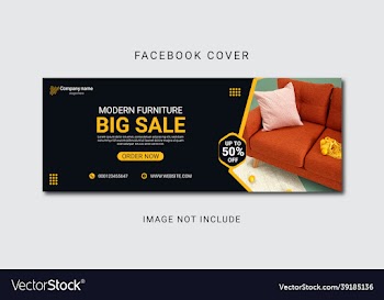furniture facebook cover and web banner template
